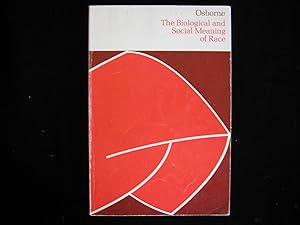 Seller image for The Biological and Social Meaning of Race for sale by HERB RIESSEN-RARE BOOKS