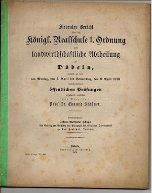 Johann Balthasar Schupp : Ein Beitrag zur Geschichte der Pädagogik des siebzehnten Jahrhunderts. ...