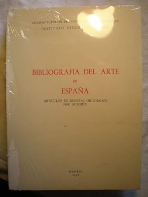 Imagen del vendedor de Bibliografa del arte en Espaa. Artculos de revistas clasificados por autores a la venta por Librera Antonio Azorn