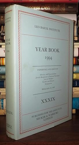 Seller image for LEO BAECK INSTITUTE YEAR BOOK 1994 Volume XXXIX for sale by Rare Book Cellar
