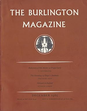 Seller image for The Burlington Magazine (Volume CVII, Number 753, December 1965) for sale by Diatrope Books