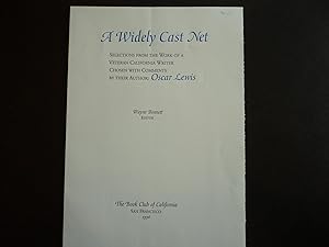 Seller image for A Widely Cast Net: Selections from the work of a Veteran California Writer Chosen with Comments by their Author: Oscar Lewis: Prospectus. for sale by J. King, Bookseller,