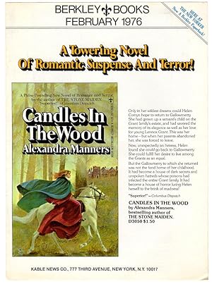 Seller image for Berkely Books Promotional Brochure, 1976, for Candles in the Woods (and others in the Spring line-up) (publishing ephemera) for sale by Singularity Rare & Fine