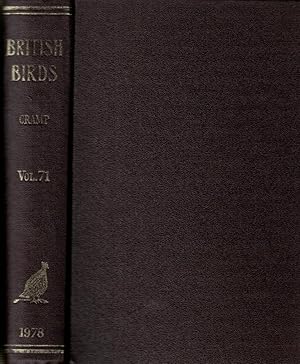 Seller image for British Birds Monthly Journal. Volume 71. 1978 for sale by Barter Books Ltd