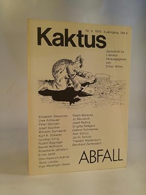 Bild des Verkufers fr Kaktus. Zeitschrift fr Literatur. Heft 9. 1979. zum Verkauf von ANTIQUARIAT Franke BRUDDENBOOKS