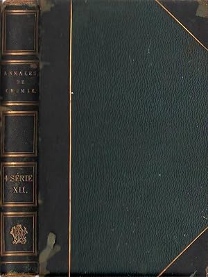 Annales de chimie et de physique, quatrième série, tome XII, année 1867