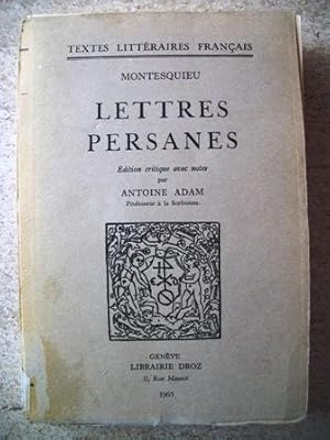 Seller image for Lettres Persanes for sale by P Peterson Bookseller