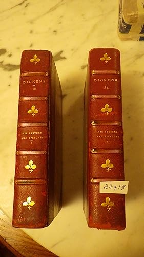 Bild des Verkufers fr 2 VOLUMES Complete, Life Letters & Speeches of Charles Dickens ( From a SET of Books actually volume 30 & 31 ) with biographical Sketches of Principal Illustrators of dickens's Works ( Voluminous Correspondence ) with Sketch of his Life zum Verkauf von Bluff Park Rare Books