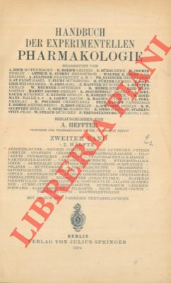 Handbuch der experimentellen Pharmakologie. Zweiter Band. 2 Halfte.