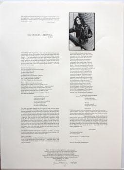 Seller image for From The Piper of a Sleeping Nation: from Charles [Olson], a Proposal for Sheri.(Signed & numbered). for sale by Wittenborn Art Books