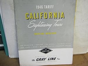 1946 Tariff California Sightseeing Tours Parlor Cars Motor Livery the Gray Line