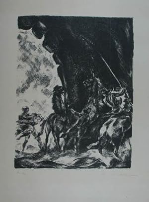 Lithographie "Frauenraub". Rechts unten eigenh. mit Bleistift signiert. um 1925, 30 x 22 cm (50 x...