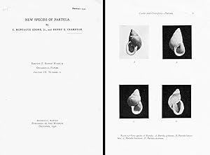Immagine del venditore per New species of Partula. In 8vo, offp., pp. 7 with 1 pl. [Occasional papers Bishop Mus. vol. 9 n. 11) venduto da NATURAMA