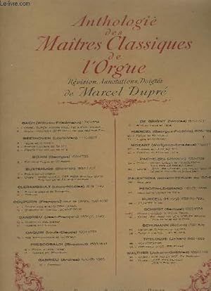 Bild des Verkufers fr ANTHOLOGIE DES MAITRES CLASSIQUES DE L'ORGUE - N29 : CHORAL : CREDO IN UNUM DEUM. zum Verkauf von Le-Livre