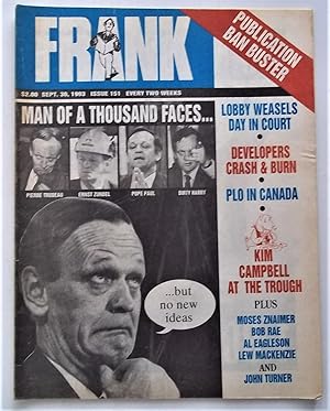 Frank Magazine #151 (September 30, 1993) Canada Humor Satire Parody Scandal