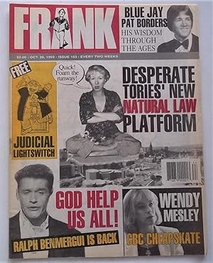 Seller image for Frank Magazine #153 (October 28, 1993) Canada Humor Satire Parody Scandal for sale by Bloomsbury Books