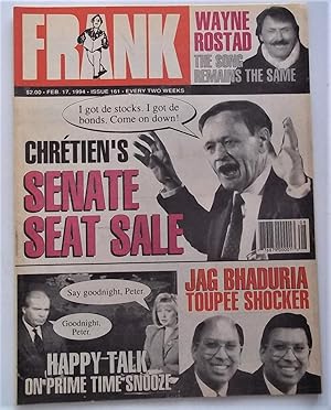 Bild des Verkufers fr Frank Magazine #161 (February 17, 1994) Canada Humor Satire Parody Scandal zum Verkauf von Bloomsbury Books