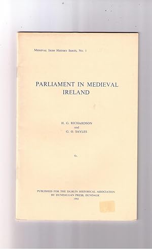 Imagen del vendedor de Parliament in Medieval Ireland a la venta por Brillig's Books