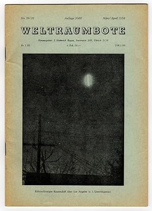 Weltraumbote ["Space Messenger"] March-April 1958. UFO / from the Max Miller Collection