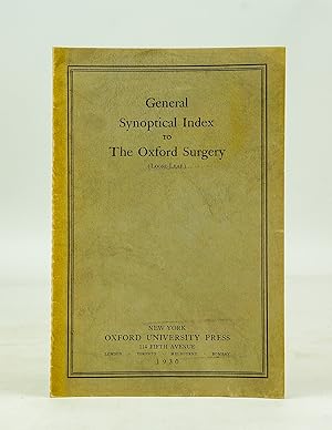 general synoptical index to the oxford surgery