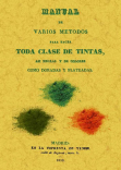 MANUAL DE VARIOS METODOS PARA HACER TODA CLASE DE TINTAS, ASI NEGRAS Y DE COLORES COMO DORADAS Y ...