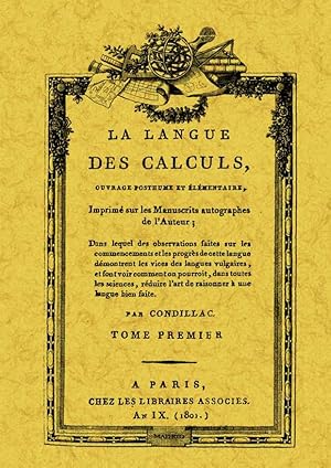 LA LANGUE DES CALCULS