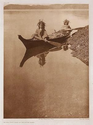 On the West Coast of Vancouver Island [Two Women in a Canoe]