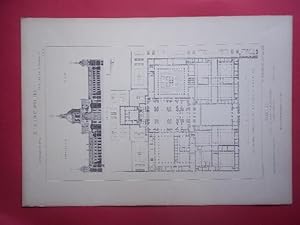 ESCORIAL. Real Palacio y Monasteriol. Blatt 137. Die Baukunst Spaniens in Ihren Hervorndsten Werken.