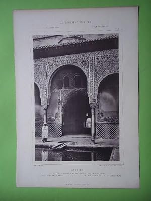 GRANADA. Alhambra - Entrada de la Sala de los Embajadores. Blatt 15 A. Die Baukunst Spaniens in I...