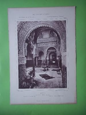 SEVILLA. Alcazar - Patio Pequeño. Blatt 36 A. Die Baukunst Spaniens in Ihren Hervorndsten Werken.