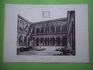 TOLEDO - ALCAZAR. a. Patio, b. Plano. Blatt 128 A. Die Baukunst Spaniens in Ihren Hervorndsten We...