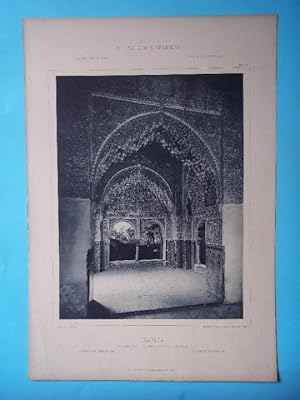GRANADA. Alhambra - Niche de la Lindaraja. Blatt 18. Die Baukunst Spaniens in Ihren Hervorndsten ...