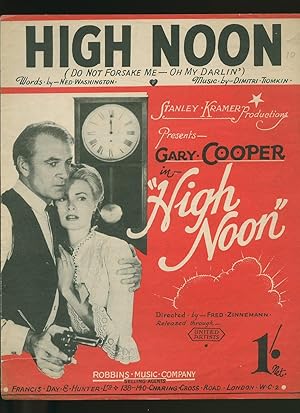 Seller image for High Noon [Do Not Forsake Me Oh My Darlin'] Vintage Piano Sheet Music for sale by Little Stour Books PBFA Member