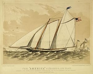 Imagen del vendedor de The " America" Schooner, 170 Tons, Winning the Royal Yacht Squadron Cup & Passing the "Victoria & Albert" Off the Needles Friday, August 22nd 1851 a la venta por Antipodean Books, Maps & Prints, ABAA