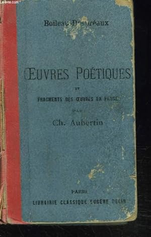 Bild des Verkufers fr OEUVRES POETIQUES ET FRAGMENTS DES OEUVRES EN PROSE. zum Verkauf von Le-Livre