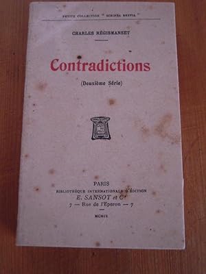 Seller image for Contradictions (Deuxime srie) for sale by Librairie des Possibles