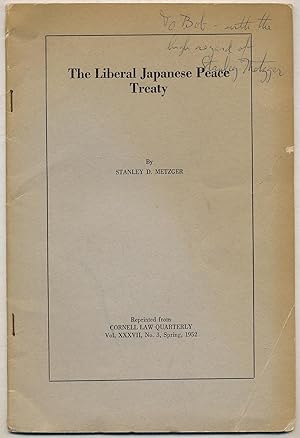Image du vendeur pour The Liberal Japanese Peace Treaty mis en vente par Between the Covers-Rare Books, Inc. ABAA