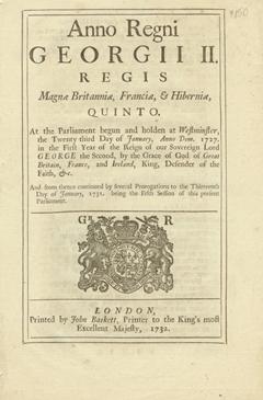 Anno quinto Georgii II. Regis. An Act to prevent the Exportation of Hats out of any of His Majest...