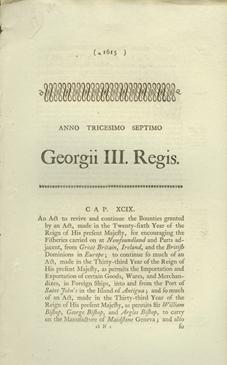 An Act to revive and continue the Bounties granted by an Act, made in the Twenty-fifth Year of th...