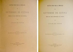 Seller image for Algunas notas para la biografa de Gutierre de Cetina, seguida de varias composiciones suyas inditas. for sale by Hesperia Libros