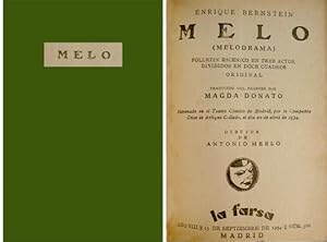 Image du vendeur pour Melo. (Melodrama). Folletn escnico en tres actos. Traducido del francs por Magda Donato. mis en vente par Hesperia Libros