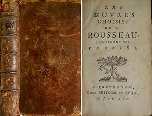 Seller image for Les Oeuvres Choisies du Sieur Rousseau, contenant ses Posies. for sale by Hesperia Libros