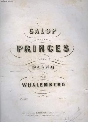 Seller image for GALOP DES PRINCES POUR PIANO - OP.101. for sale by Le-Livre