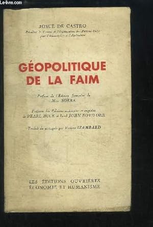 Seller image for Gopolitique de la Faim. for sale by Le-Livre