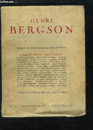 Seller image for Henri Bergson. Essais et tmoignages indits. for sale by Le-Livre