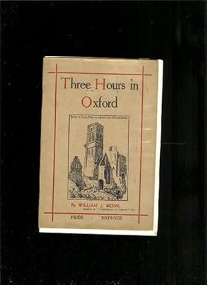 Immagine del venditore per Three Hours in Oxford venduto da Sonnets And Symphonies