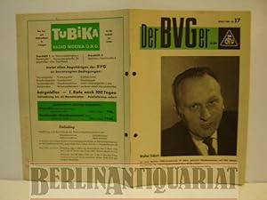 Imagen del vendedor de Der BVGer in der TV. Mrz 1960, Nr. 17. a la venta por BerlinAntiquariat, Karl-Heinz Than