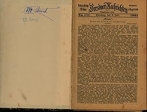 Bild des Verkufers fr Belletristische Beilage Dresdner Nachrichten,No. 151 von bis 297 von 1901 zum Verkauf von Antiquariat Kastanienhof