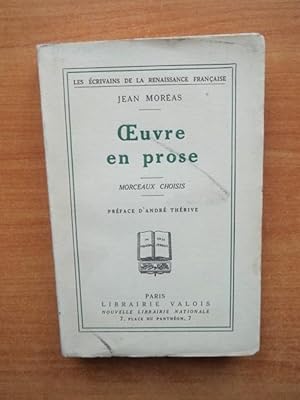 Image du vendeur pour OEUVRE EN PROSE morceaux choisis mis en vente par KEMOLA