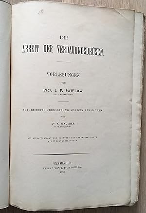 Seller image for Die Arbeit der Verdauungsdrsen for sale by buch&kunst